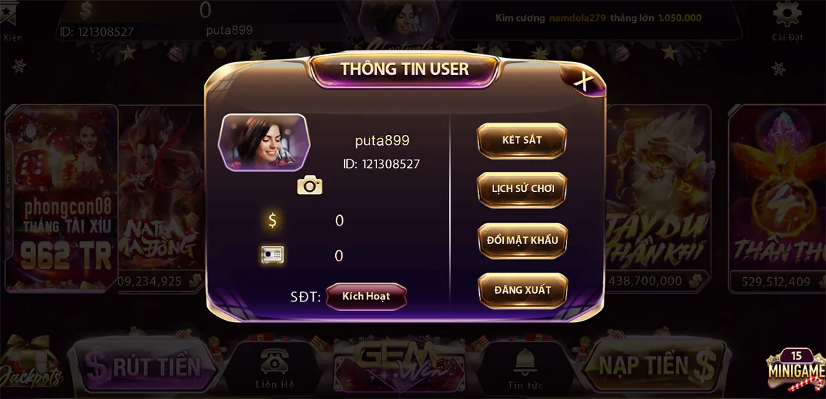 Gem Win cam kết không để lộ thông tin người chơi